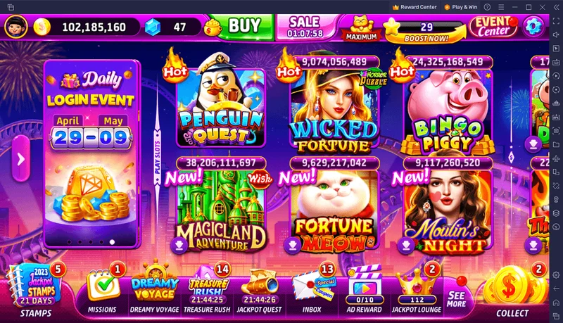 Casino World Payment Options Interface